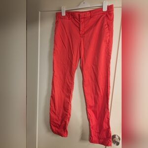 Women's EUC Banana Republic Coral Chinos Straight Relaxed Full Pockets (12)